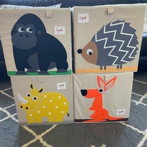 3 Sprouts 13-inch Storage Bins - Set of 4